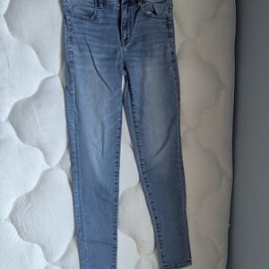 American Eagle Outfitters Women's Light Blue Skinny Jeans